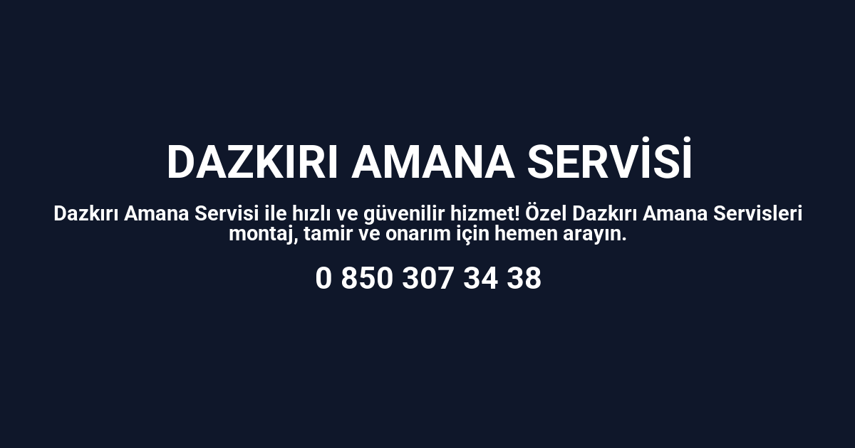 Dazkırı Amana Servisi